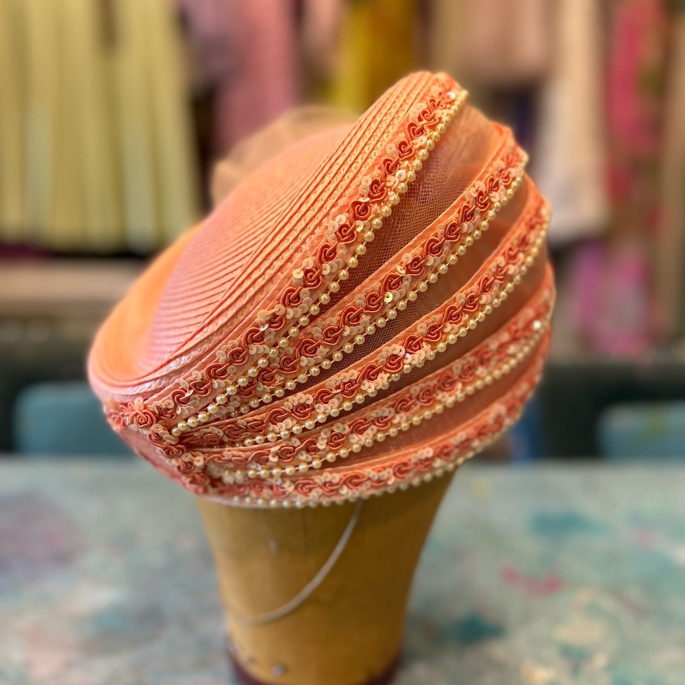 Pink Pearled Flapper Hat - Picture 4 of 11